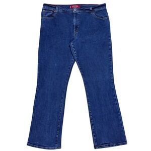 Vintage Levi's 550 Jeans Womens Classic Relaxed Boot‎ Cut Stretch 16M Blue Denim